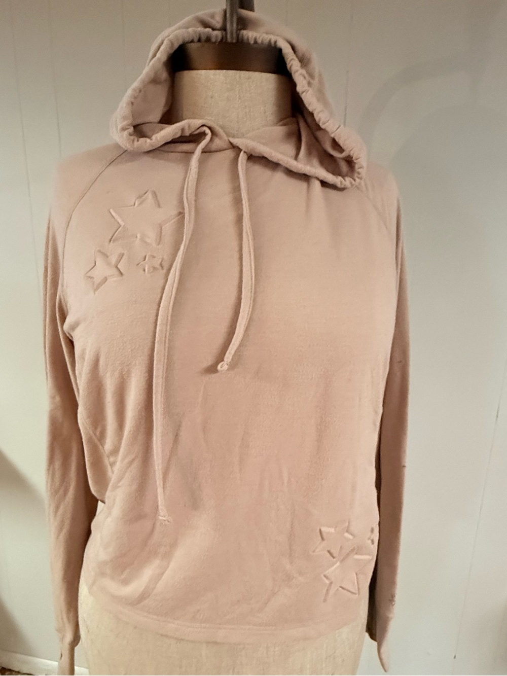 torrid Dusty Rose Star Embossed Hoodie